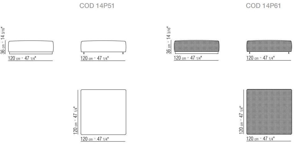 Flexform Пуф из мягкой кожи Bangkok sun-id-1366543 - Вид №5