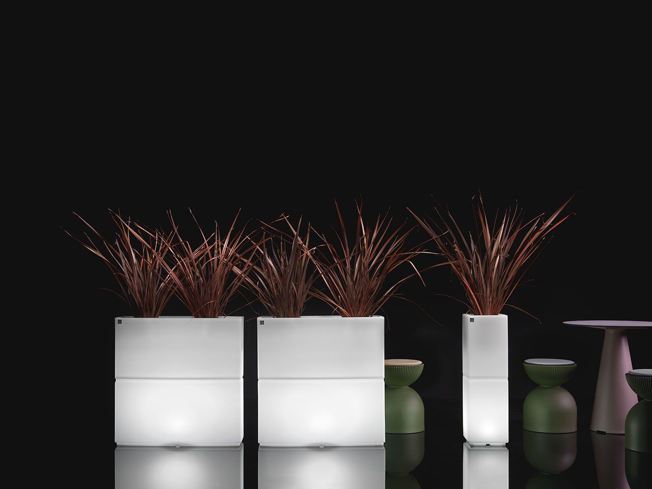 Светящийся садовый горшок из полиэтилена Lyxo Design DUNE ARCH-00007380 - Вид №1