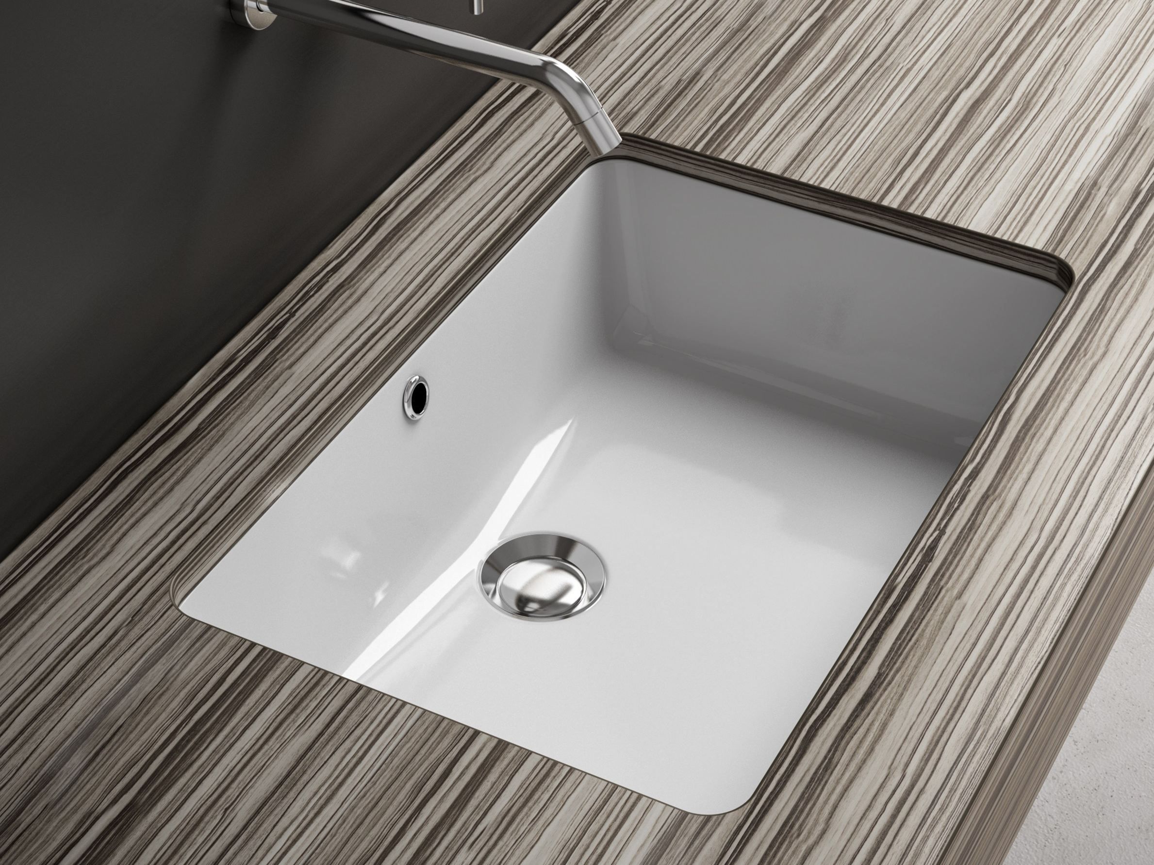 Керамическая прямоугольная встраиваемая раковина Olympia Ceramica RETTANGOLARE 57 ARCH-00103693 - Вид №2