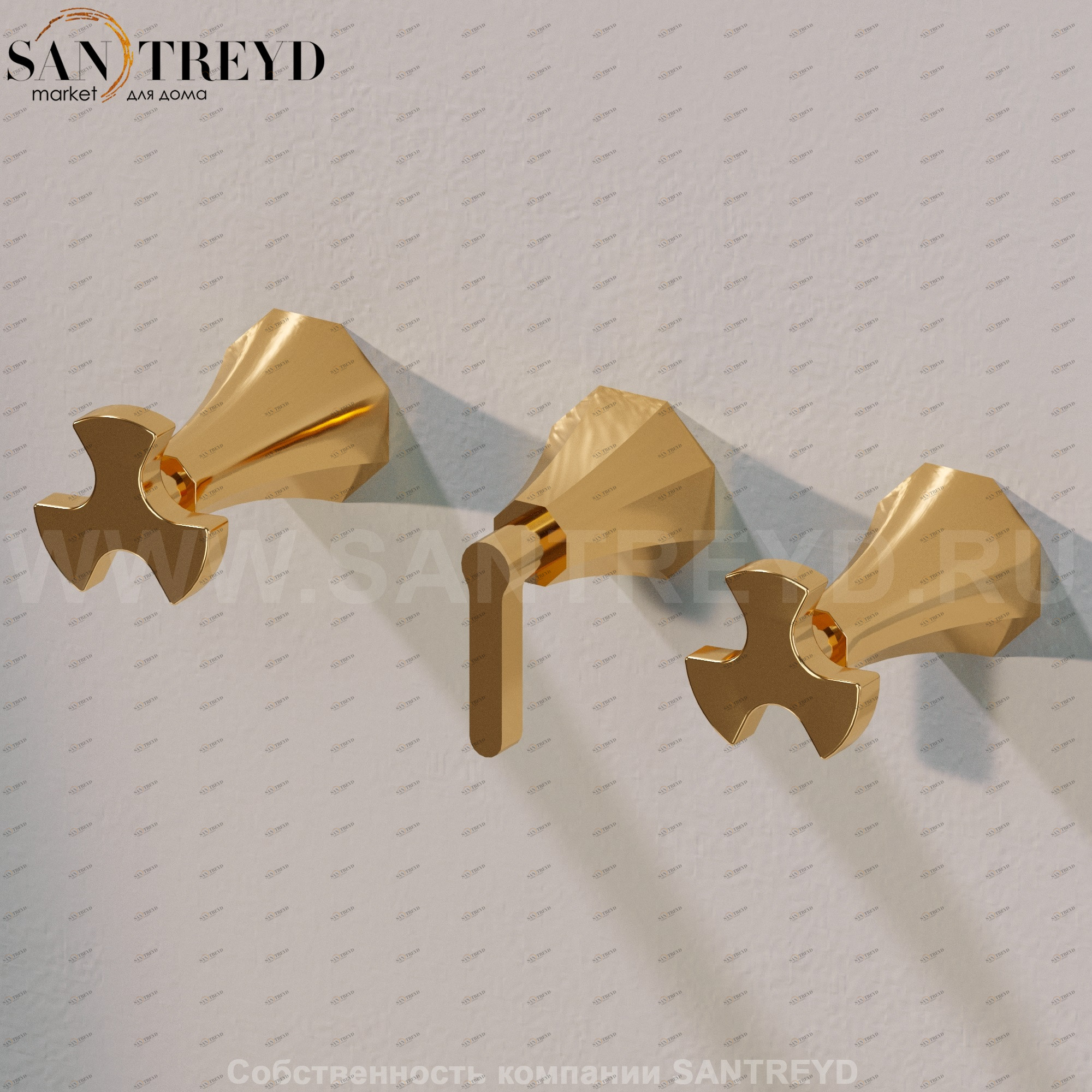 Flaminia EVERGREEN Смеситель для раковины золотой EG310 Ceramica Flaminia