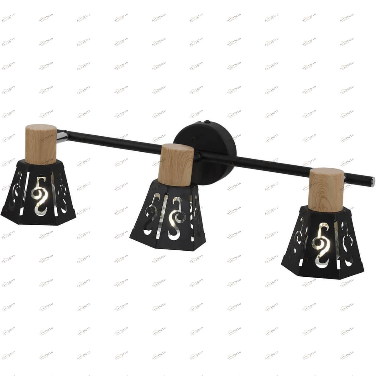 Спот настенный на 3 лампы черный Notabile 7005-703 RIVOLI NOTABILE 00-3924516 Черный 