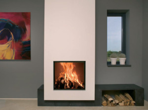 Закрытый дровяной камин