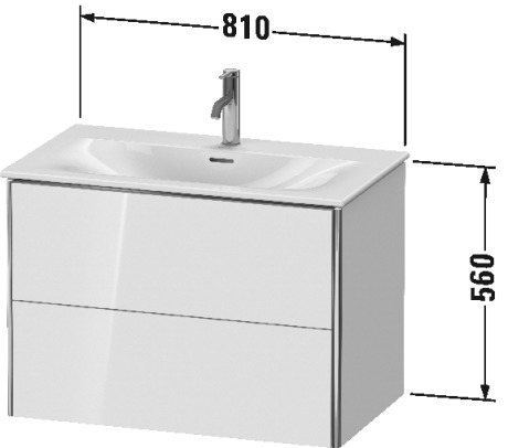 XS432409191 XSquare Тумбочка подвесная Серо-коричневый декор Duravit - Вид №1