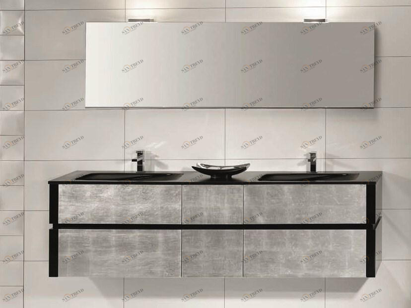 Mobiltesino Двойная тумба под умывальник с ящиками Qubo sun-id-1476896