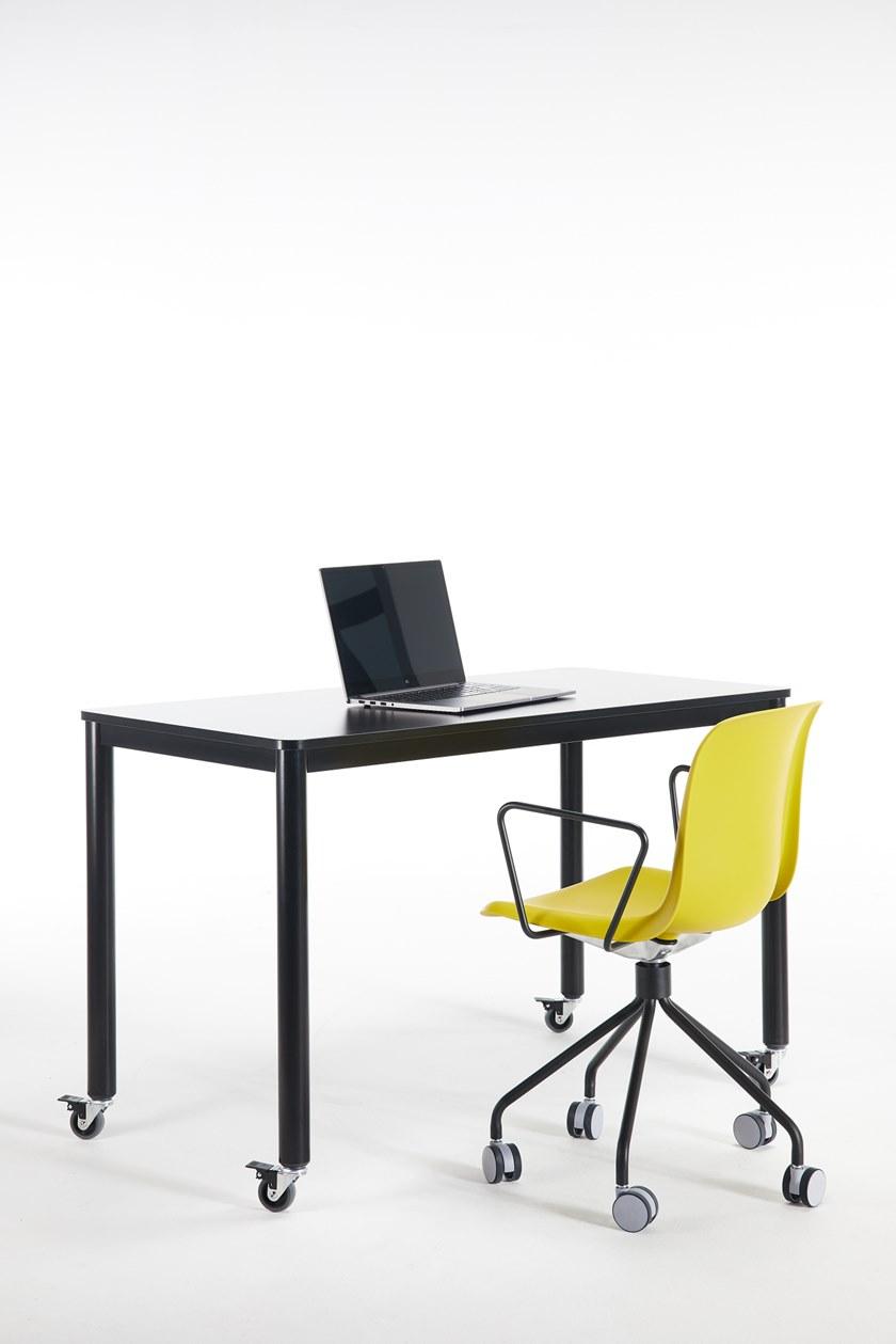 Grado Design Прямоугольный стол со стальными колесами и столешницей из МДФ Pipe Pip-tb-01 - Вид №6