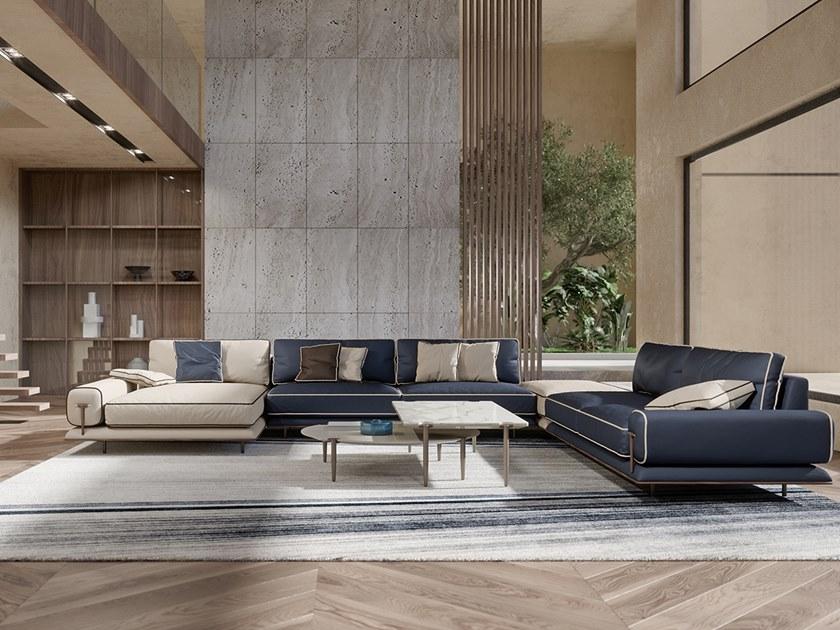 Turri Секционный угловой диван в коже Blues sun-id-1459980 - Вид №2