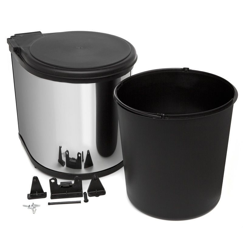 Ведро для мусора на дверцу шкафа Delta 350/11 Black NAVAKO 10002 - Вид №1