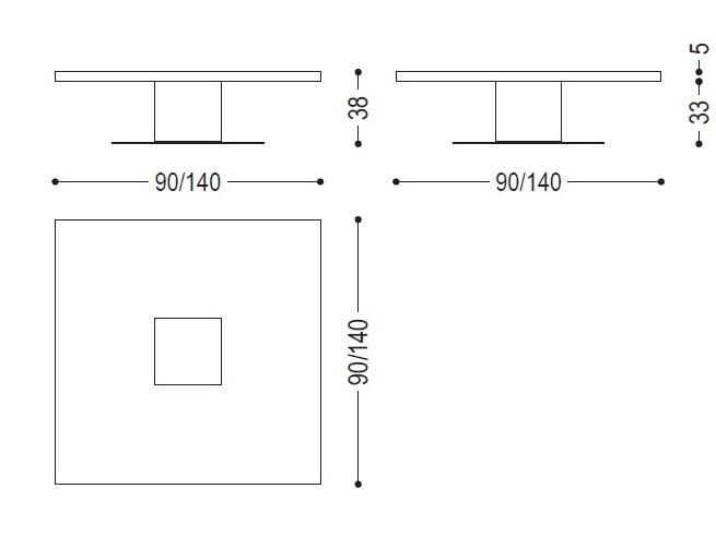 Квадратный журнальный столик из массива дерева с железной основой Riva 1920 Boss Executive ARCH-00110157 - Вид №2