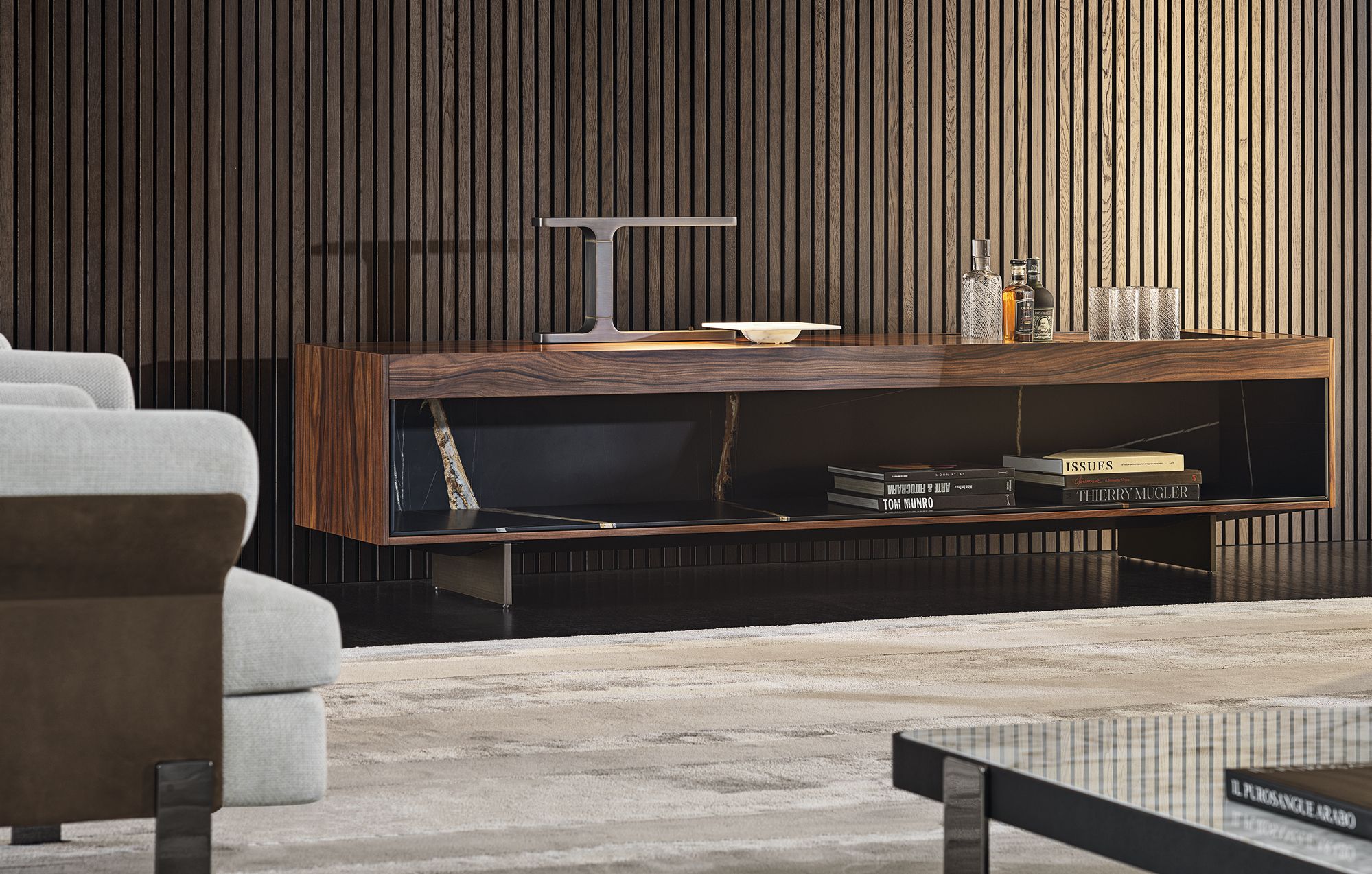 Мебель из дерева и мрамора Sahara Noir Minotti Boteco ARCH-00004756 - Вид №1