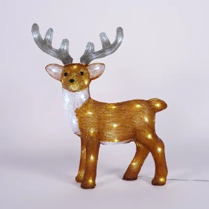 Фигура Олень для улицы 50 светодиодов 49.5 см цвет коричневый