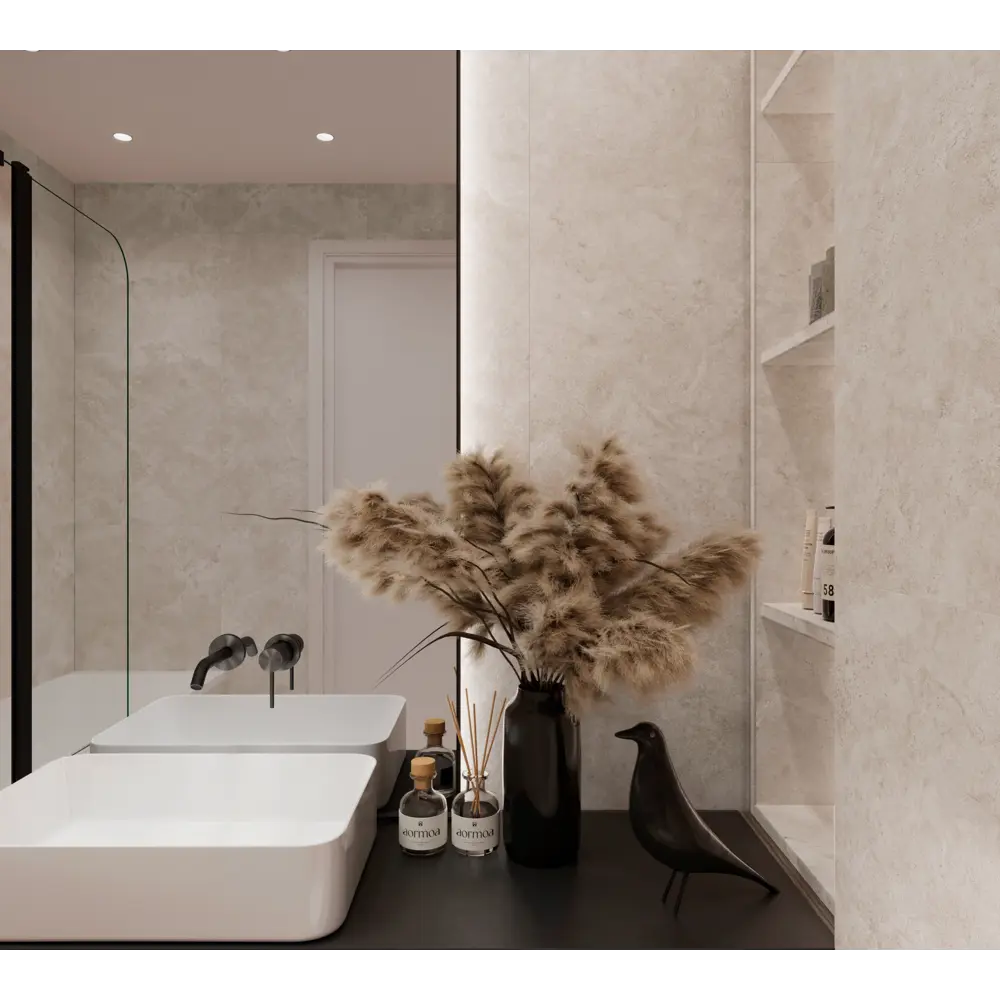 Глазурованный керамогранит Arcadia Ceramica Arawac 60x120 см 1.44 м² матовый цвет светло-бежевый 89462700 STLM-2157088 MATT - Вид №2