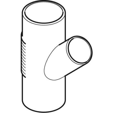 GEBERIT 308.064.14.1 Тройник Geberit Silent-db20 45°  - Вид №1