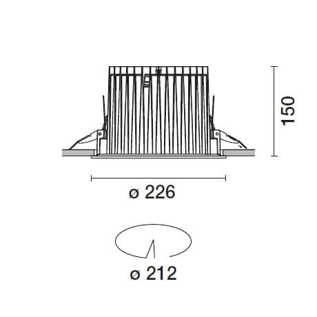 Круглый утопленный светильник для столешниц iGuzzini Reflex C. o. B ARCH-00089560 - Вид №6