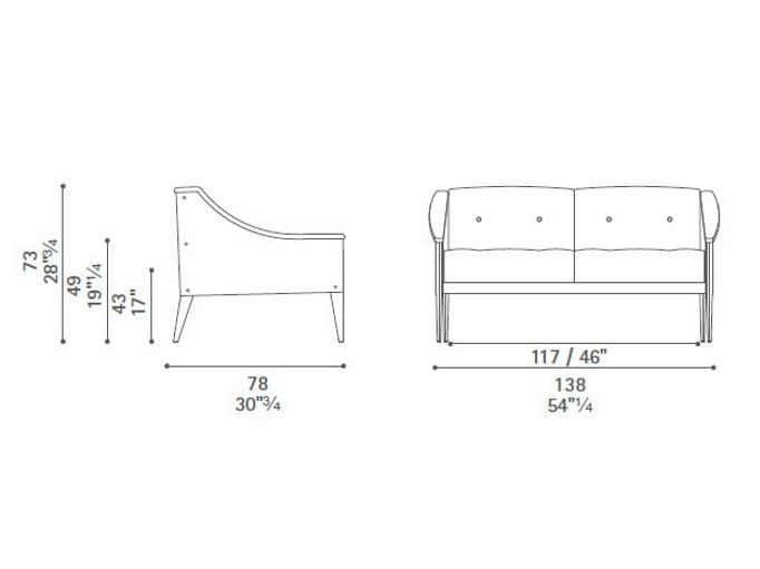 2-местный диван Poltrona Frau коллекция-диваны и кресла ARCH-00013779 - Вид №2