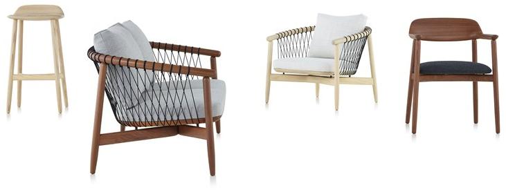 Herman Miller Кресло из дерева и ткани с подлокотниками Crosshatch sun-id-1451710 - Вид №8