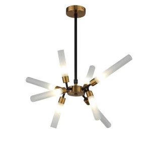 Люстра светодиодная подвесная белая, золото ST Luce Splio SL1620.242.08 ST LUCE ДИЗАЙНЕРСКИЕ, SPLIO 00-3834577 Белый;золото