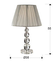 072721 Настольная лампа серебро 1L большая Schuller Mercury