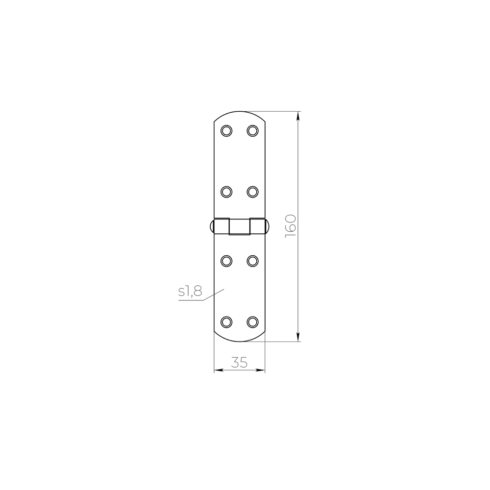 Французская мебельная петля оцинкованная 160x35x2 мм для тумб 89433762 Santreyd STLM-1580475 - Вид №4