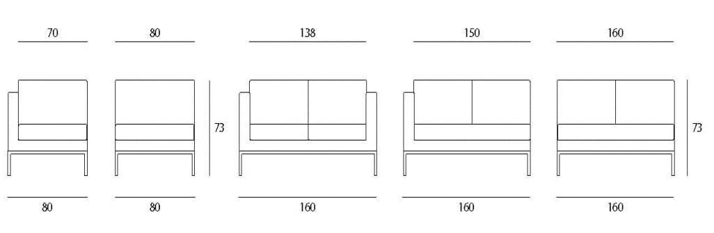 4-местный контрактный диван Quinti Sedute ARCH-00088261 - Вид №3