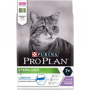 ПР0047278 Корм для кошек старше 7 лет, индейка сух. 3 кг Pro Plan