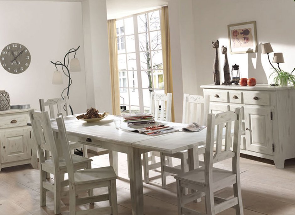 Тумбочка прикроватная белая состаренная Solea VAVI SOLEA 132575 Белый  - Вид №1