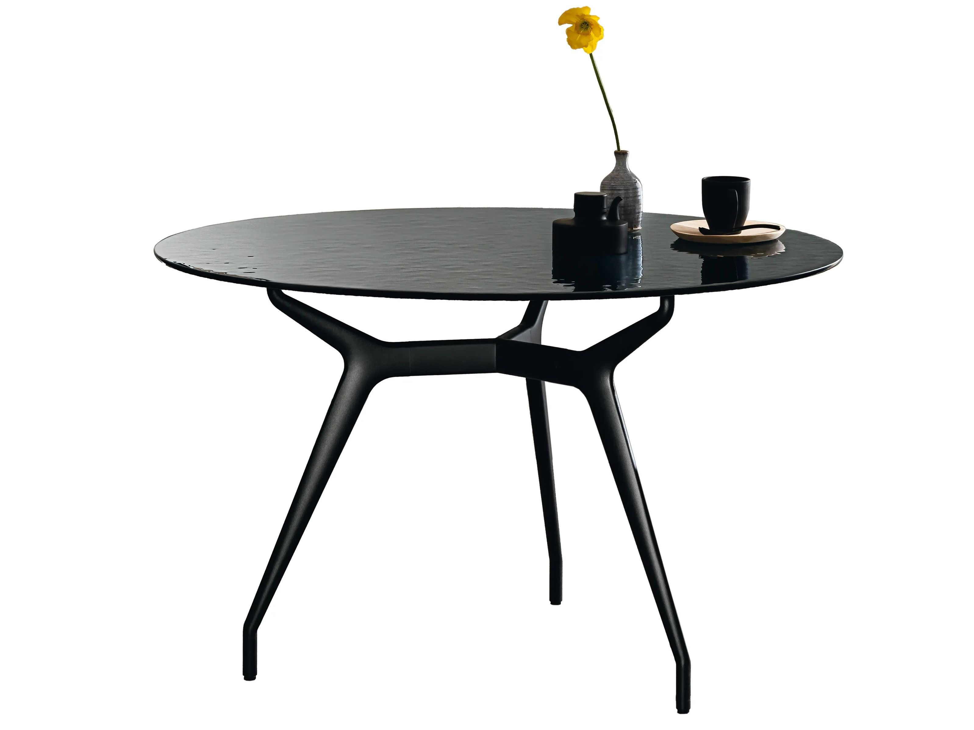 Круглый обеденный стол из алюминия и стекла Sovet Italia Arkos ARCH-00143842