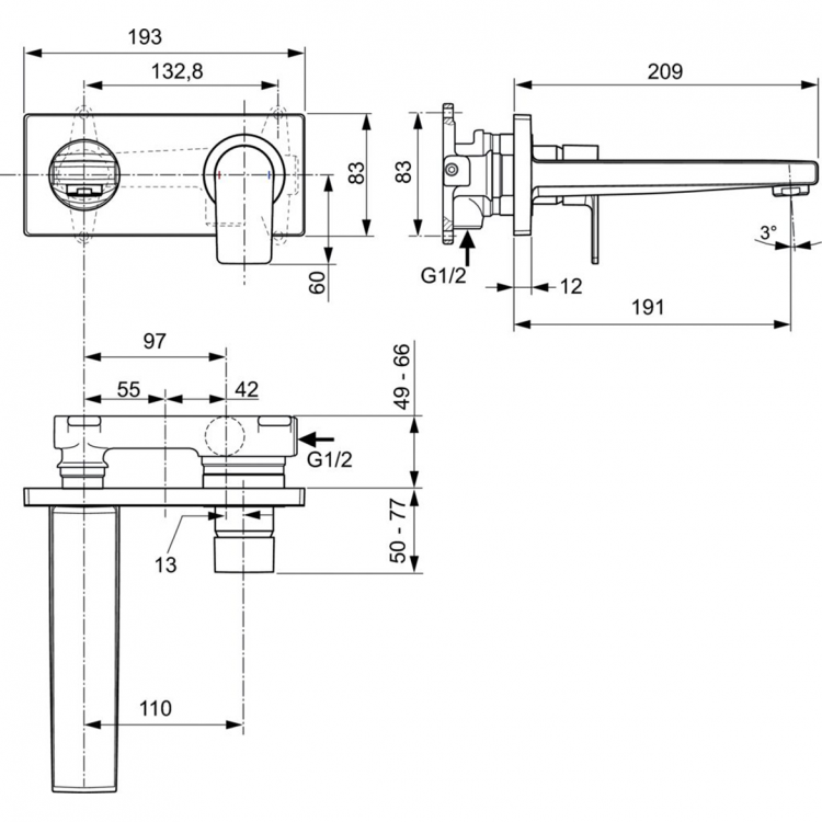A7116AA Смеситель для раковины Ideal Standard EDGE - Вид №5