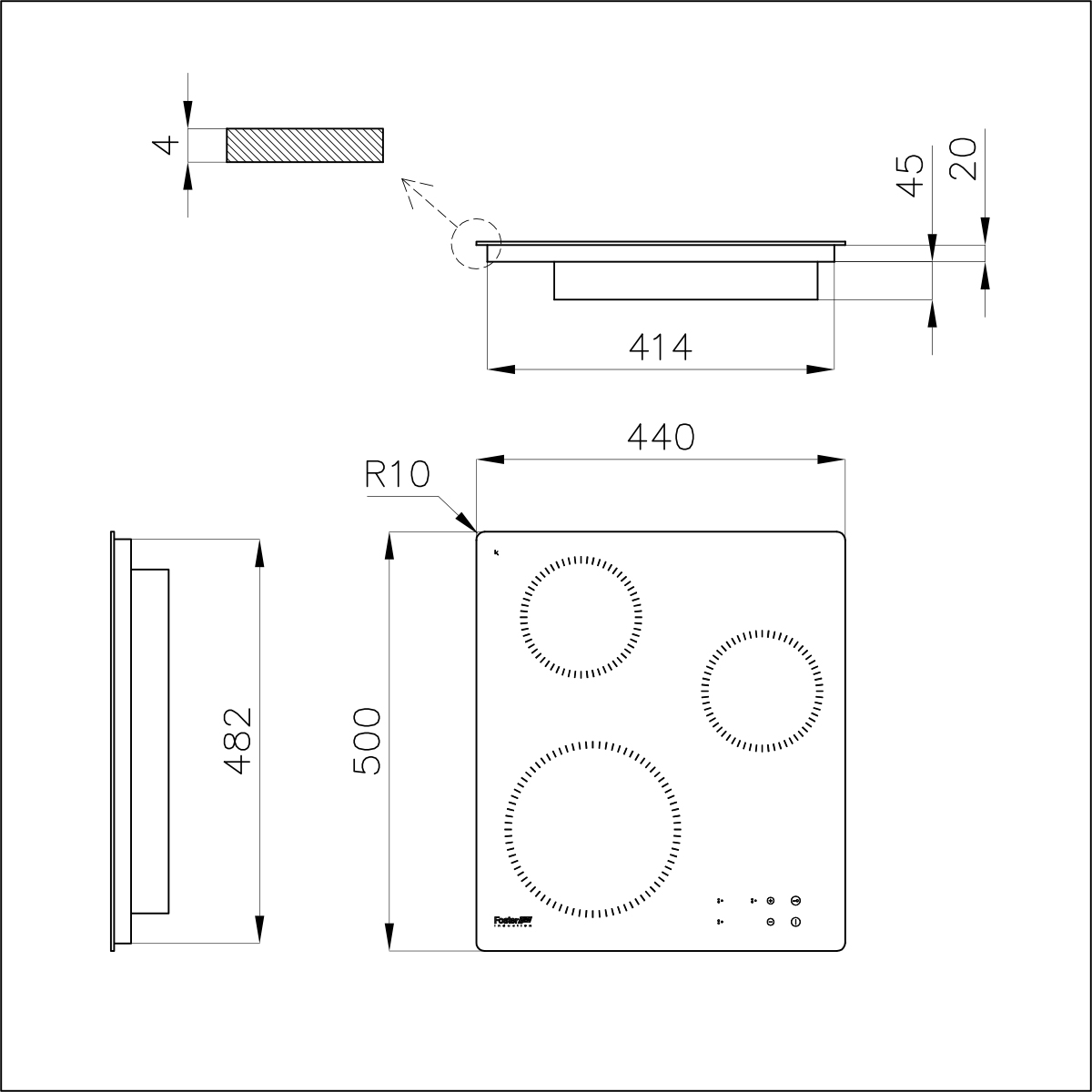 7373300 Варочная панель S1000 Induction 7373300 Fosterspa  - Вид №1