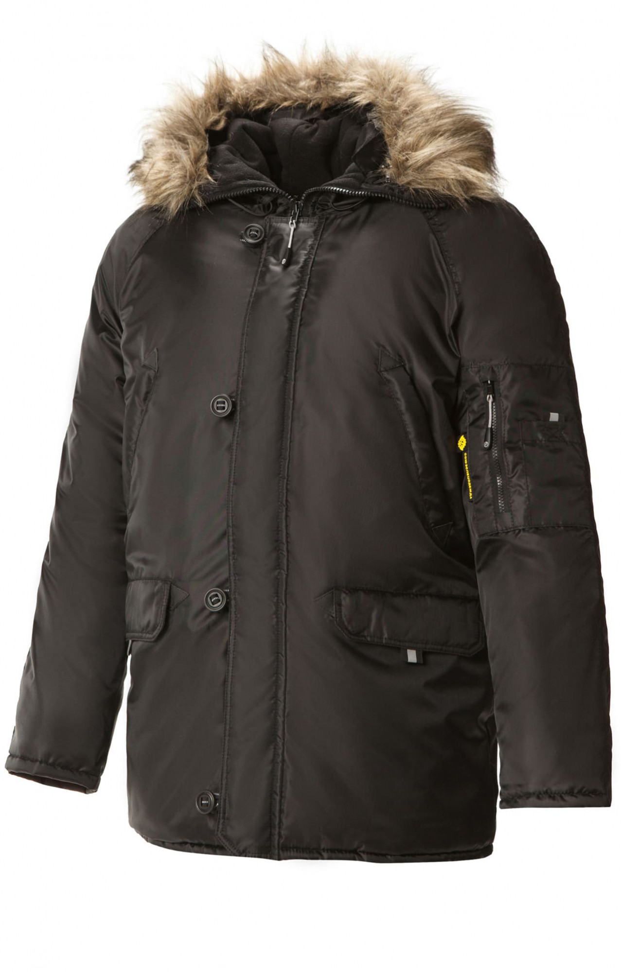 63584 Куртка "Север" удлиненная черная  Зимняя спецодежда  размер 52-54/182-188 