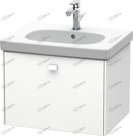 BR404501818 Тумбочка подвесная Brioso #BR4045 620 x 469 мм Белый матовый, декор Duravit