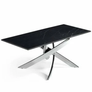 Журнальный столик черный мраморный с ножками хром Angel Negro от Angel Cerda ANGEL CERDA  147473 Черный