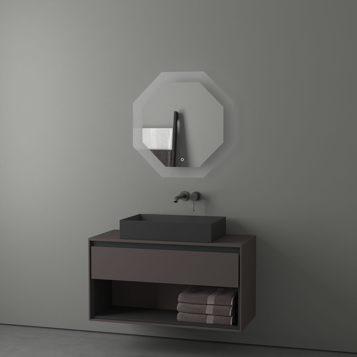 BY 2604 Зеркало с LED-подсветкой 22,5 W EVOFORM Ledshine - Вид №1