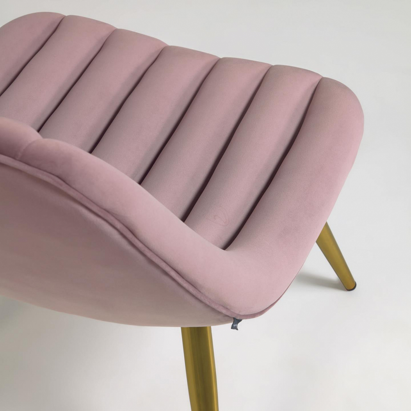 101884 Стул из розового бархата на стальных ножках La Forma Marlene - Вид №2
