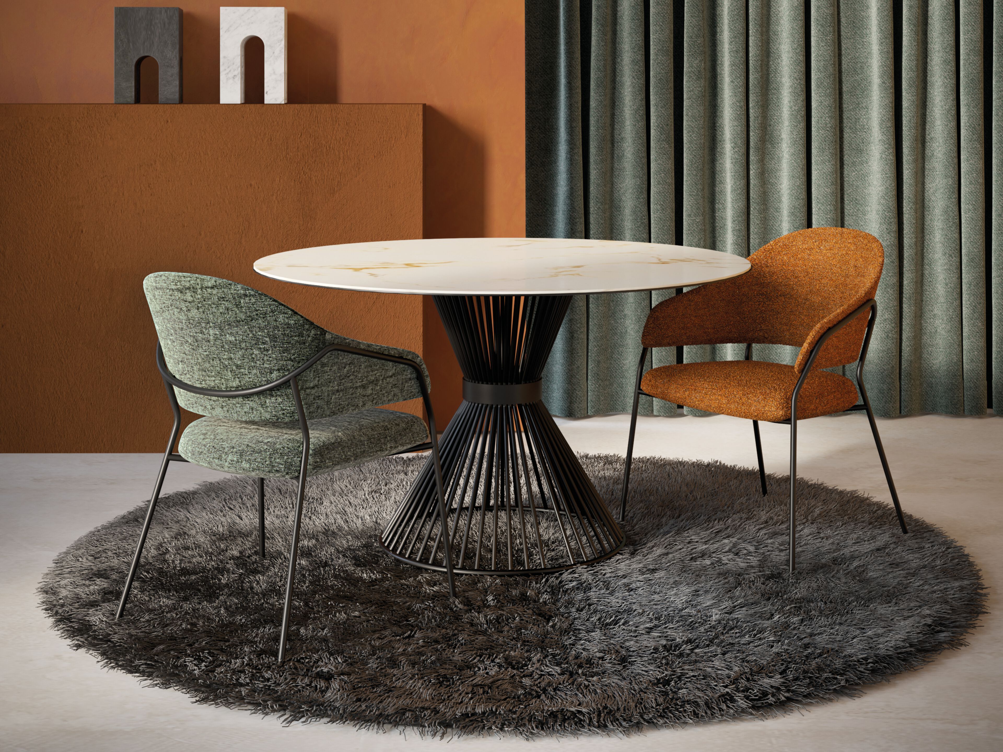 Тканевый стул с подлокотниками Innova Imbottiti ATHENA ARCH-00129935 - Вид №2