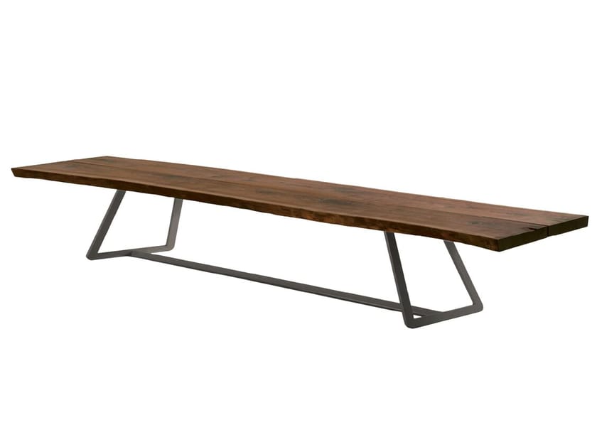 Скамья из массива дерева с железной основой Riva 1920 CALLE CULT BENCH ARCH-00130754
