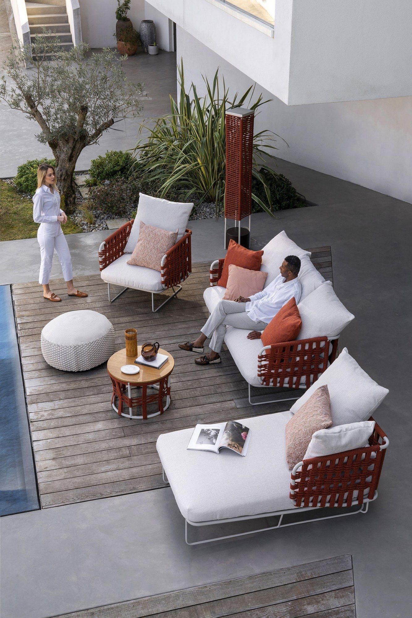 Ткань сани сад стул с подлокотниками Rever гнездо ARCH-00130117 - Вид №3