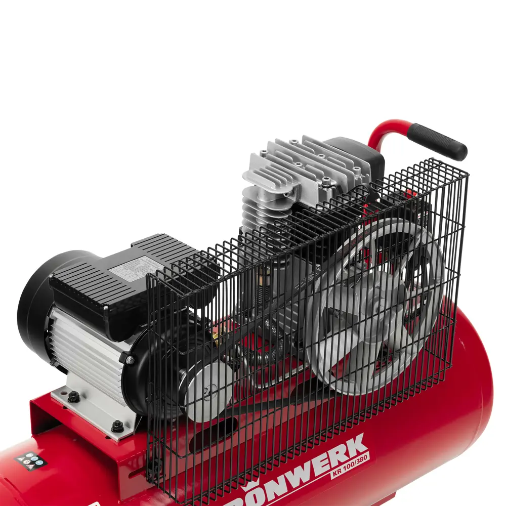 Компрессор сетевой ременной масляный Kronwerk 58106, 100 л 380 л/мин STLM-2196351 - Вид №12