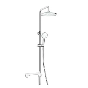 LM8810C Душевой гарнитур LM8810С с полкой, без смесителя, c верхн. лейкой "Тропический дождь", хром LEMARK