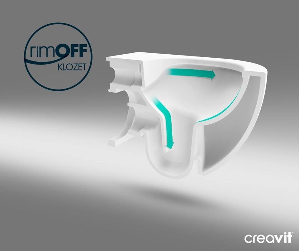 FE322-00CB00E-0000 FREE Унитаз подвесной безободковый с биде Creavit Free - Вид №9