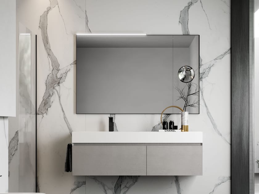 Подвесной умывальник с ящиками Ideagroup Cubik ARCH-00051393