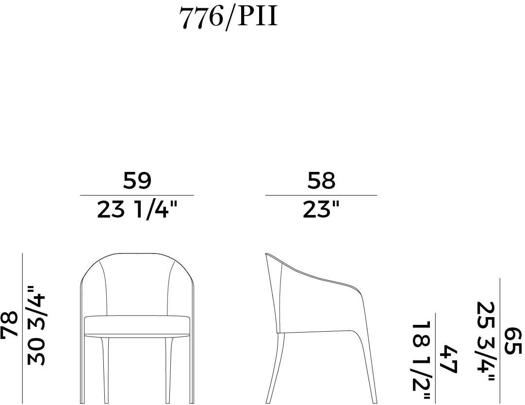 Potocco Кресло с подлокотниками Miura 776/p, 776/pii - Вид №2