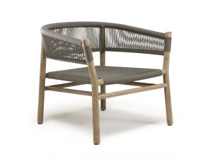 Веревочный садовый стул с подлокотниками