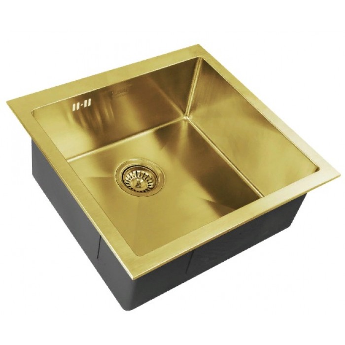Zorg SZR-44 Bronze Мойка кухонная квадратная Zorg  - Вид №1