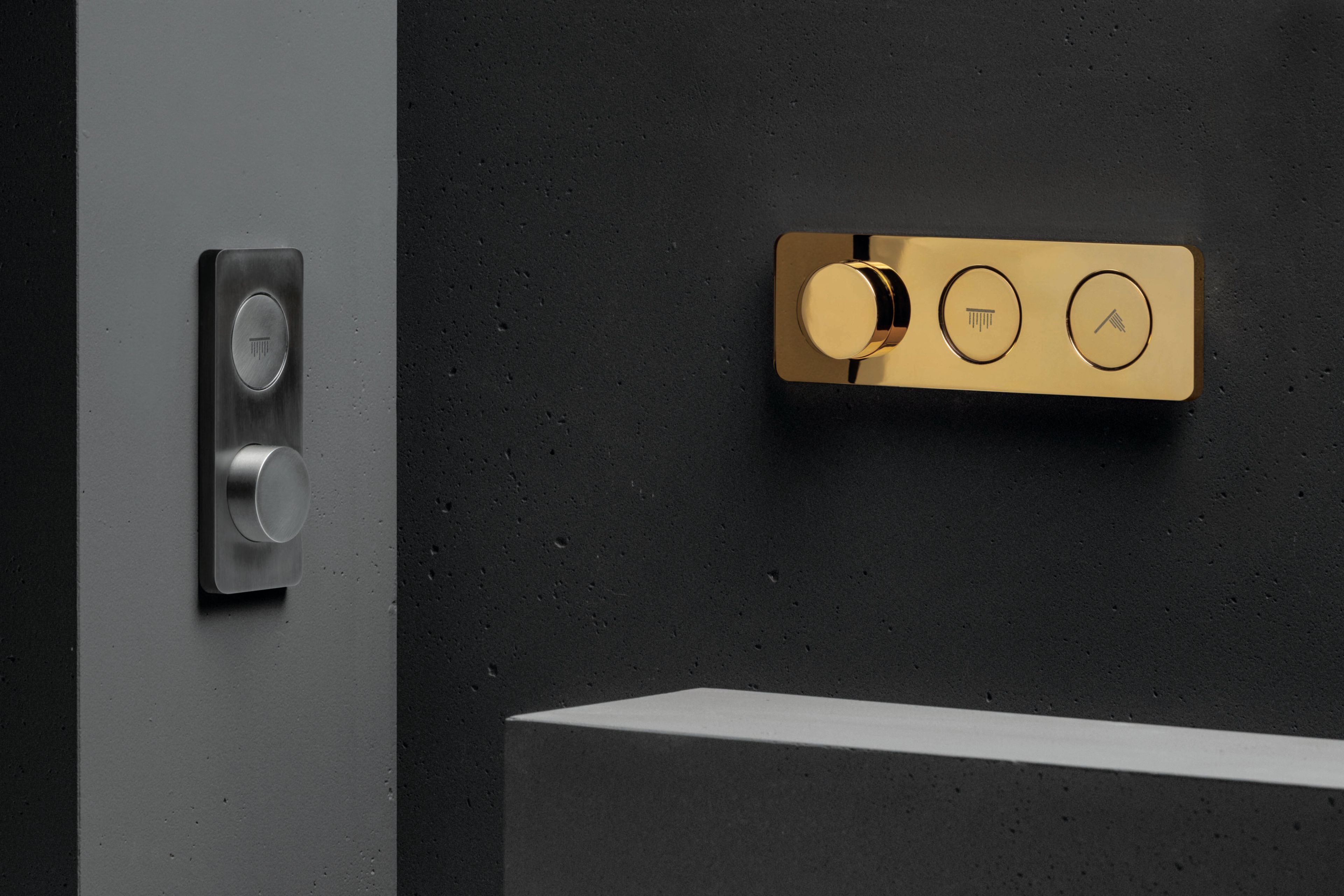 Термостатический смеситель для душа с 2 отверстиями и пластиной Zucchetti Hoop ARCH-00089904 - Вид №1