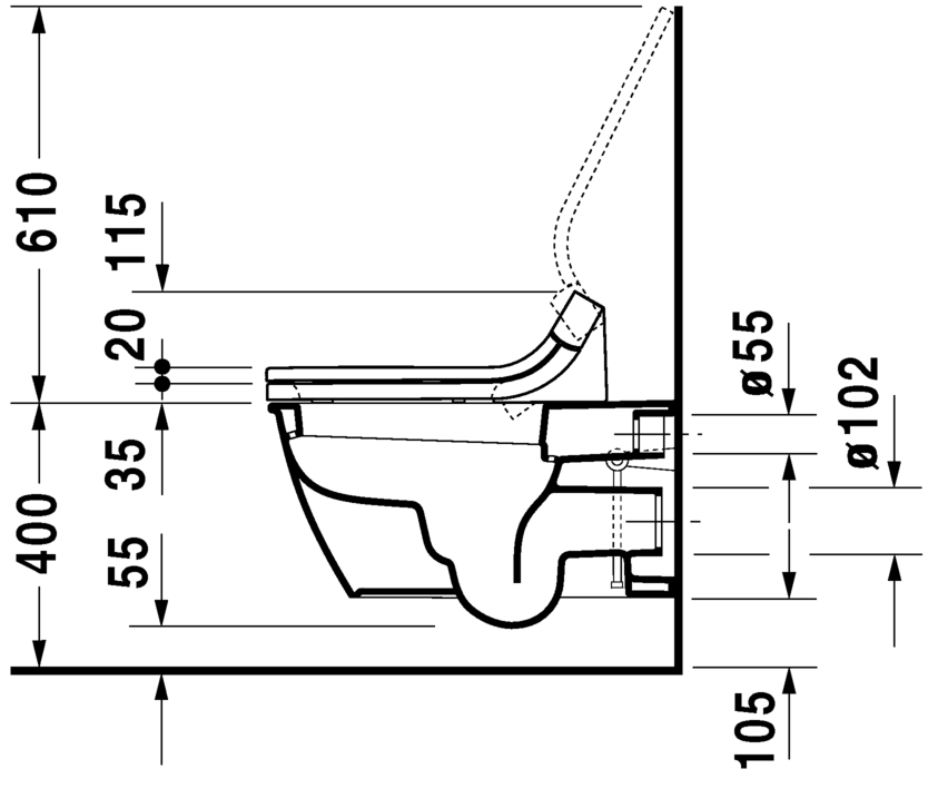 2544090000 Подвесной унитаз настенный Белый Duravit Darling New Германия - Вид №7