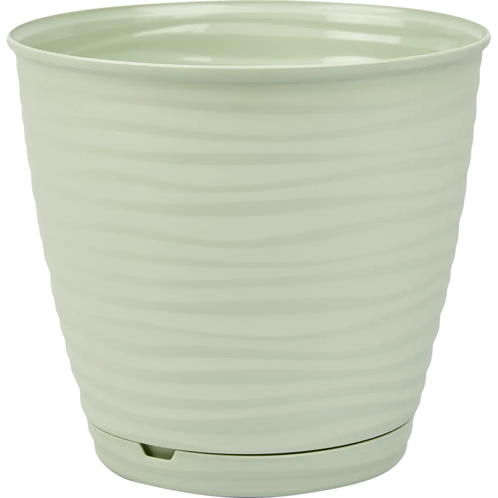 IDI LAND Saffron - стильный цветочный горшок светло-зеленый с поддоном 84533069
