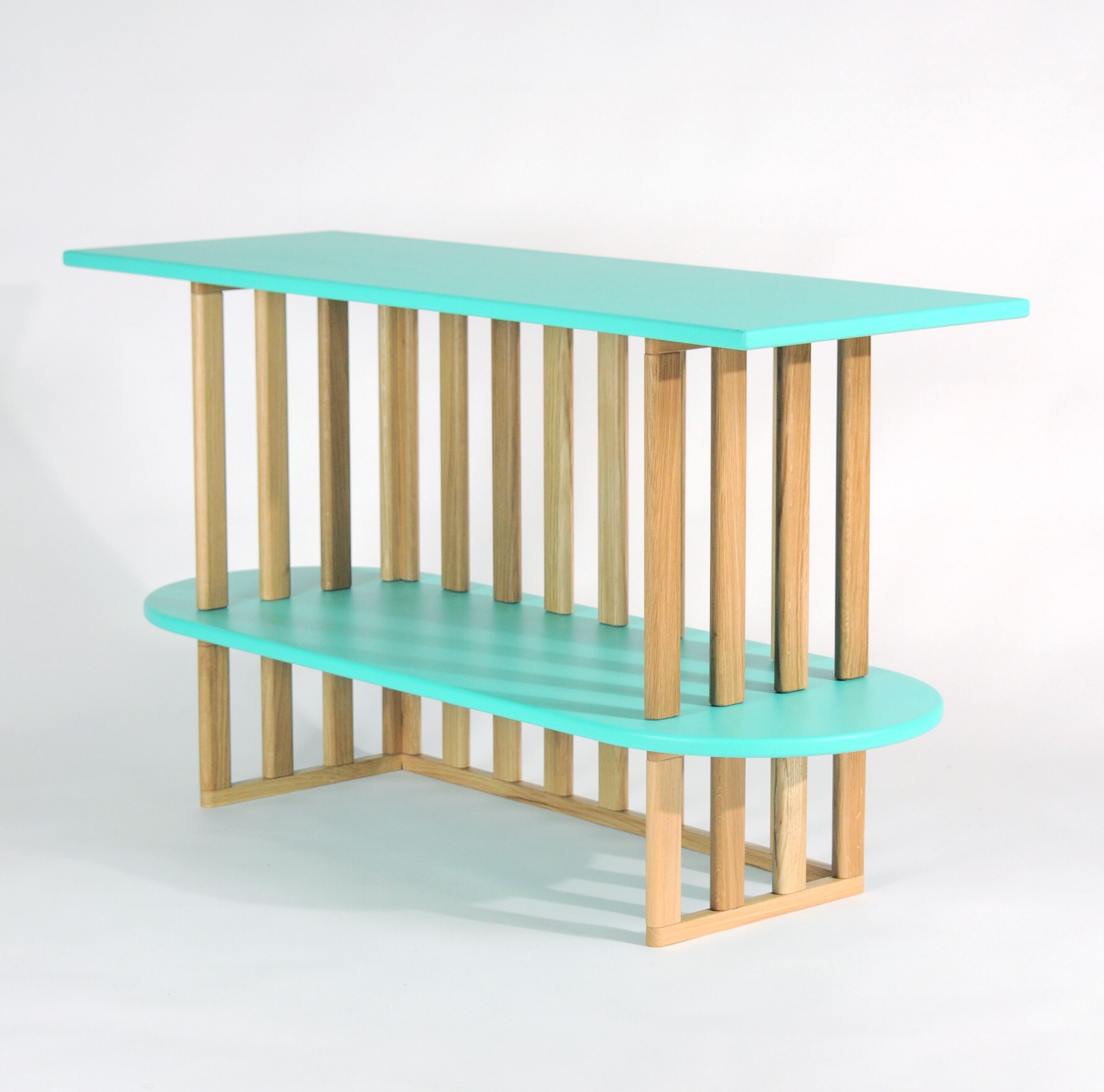 Книжный шкаф из массива дерева с двумя полками Medulum ARCH-00025873 - Вид №2