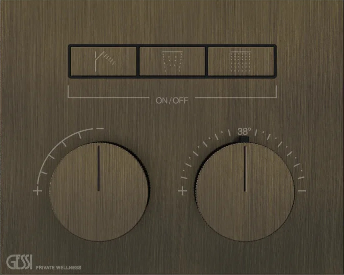 Смеситель для душа 63006 713 Gessi Hi-fi СТАРИННАЯ ЛАТУНЬ