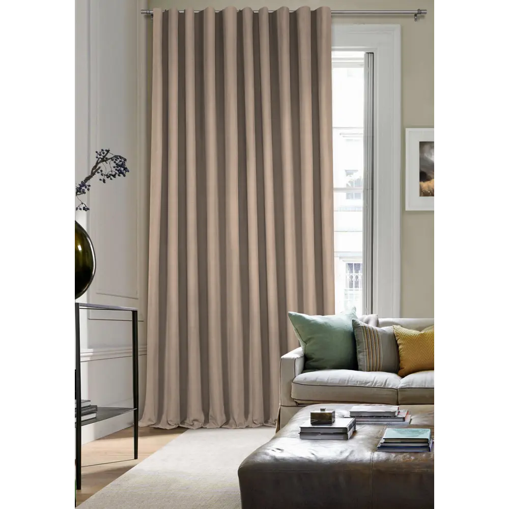 Ткань 1 м/п Malonn рогожка 295 см цвет серо-коричневый INSPIRE STLM-2142814 - Вид №3