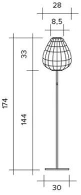 Urban Торшер из дутого стекла Refle sun-id-1485881 - Вид №1